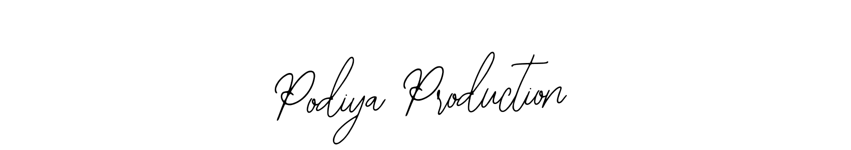 How to make Podiya Production name signature. Use Bearetta-2O07w style for creating short signs online. This is the latest handwritten sign. Podiya Production signature style 12 images and pictures png