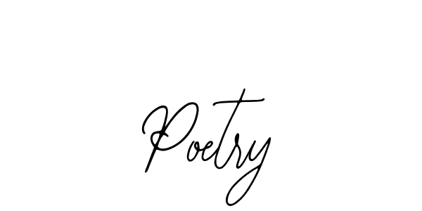 Use a signature maker to create a handwritten signature online. With this signature software, you can design (Bearetta-2O07w) your own signature for name Poetry. Poetry signature style 12 images and pictures png