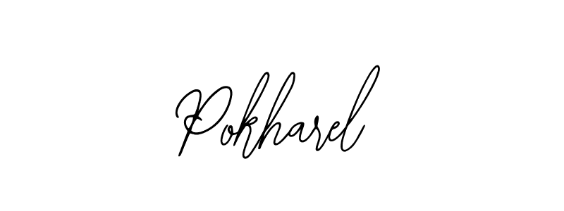 How to make Pokharel name signature. Use Bearetta-2O07w style for creating short signs online. This is the latest handwritten sign. Pokharel signature style 12 images and pictures png