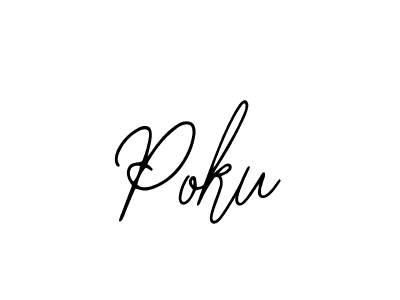 Make a beautiful signature design for name Poku. With this signature (Bearetta-2O07w) style, you can create a handwritten signature for free. Poku signature style 12 images and pictures png