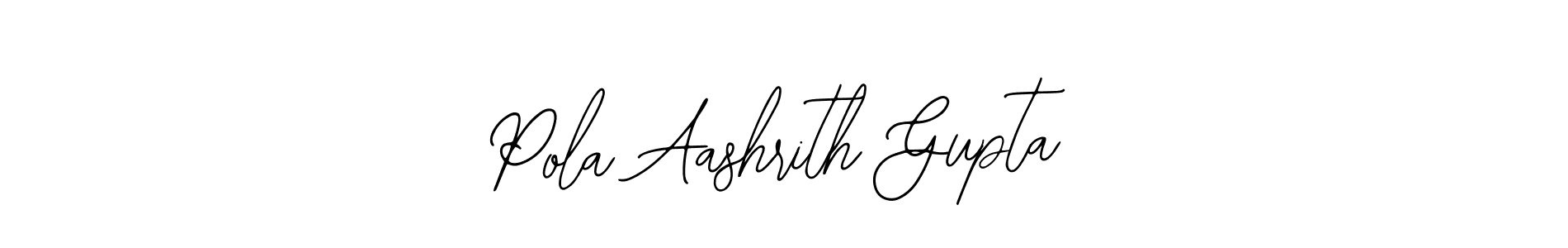 How to make Pola Aashrith Gupta name signature. Use Bearetta-2O07w style for creating short signs online. This is the latest handwritten sign. Pola Aashrith Gupta signature style 12 images and pictures png