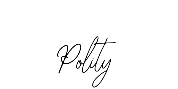 How to make Polity name signature. Use Bearetta-2O07w style for creating short signs online. This is the latest handwritten sign. Polity signature style 12 images and pictures png