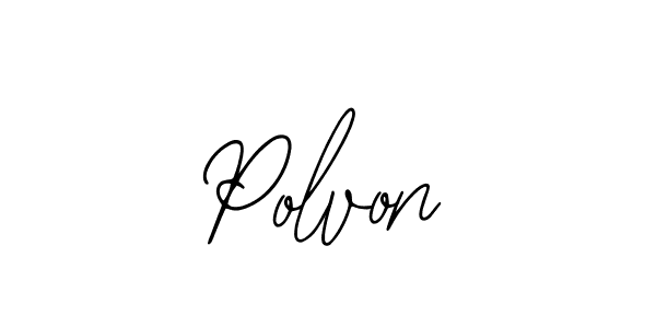 How to make Polvon name signature. Use Bearetta-2O07w style for creating short signs online. This is the latest handwritten sign. Polvon signature style 12 images and pictures png