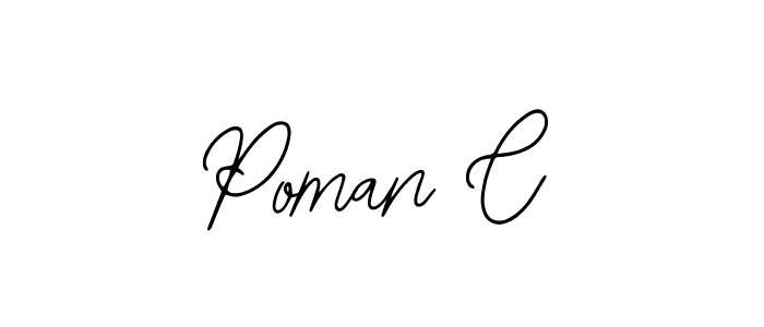 How to make Poman C signature? Bearetta-2O07w is a professional autograph style. Create handwritten signature for Poman C name. Poman C signature style 12 images and pictures png