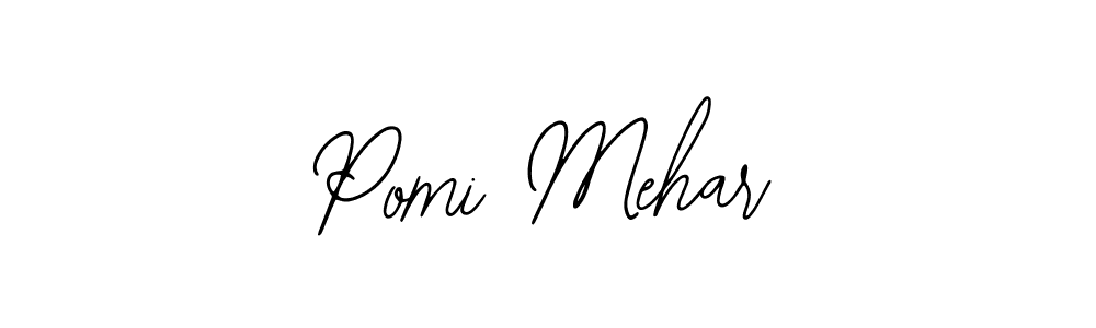 Also You can easily find your signature by using the search form. We will create Pomi Mehar name handwritten signature images for you free of cost using Bearetta-2O07w sign style. Pomi Mehar signature style 12 images and pictures png