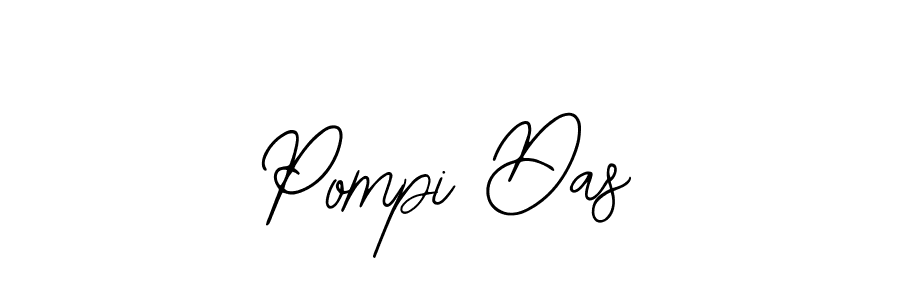 You should practise on your own different ways (Bearetta-2O07w) to write your name (Pompi Das) in signature. don't let someone else do it for you. Pompi Das signature style 12 images and pictures png