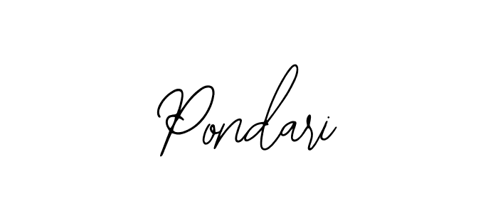 How to make Pondari name signature. Use Bearetta-2O07w style for creating short signs online. This is the latest handwritten sign. Pondari signature style 12 images and pictures png