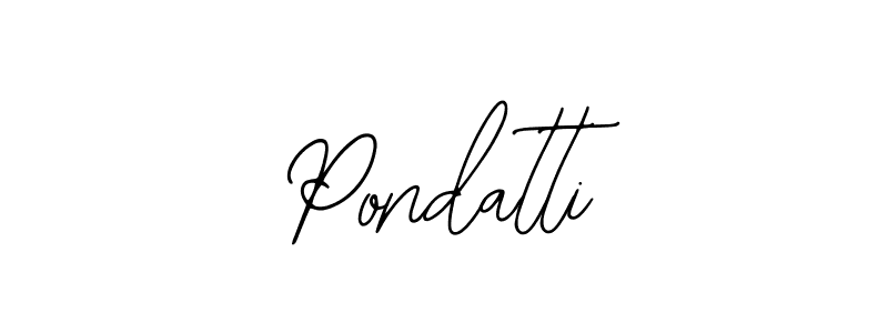 How to make Pondatti name signature. Use Bearetta-2O07w style for creating short signs online. This is the latest handwritten sign. Pondatti signature style 12 images and pictures png