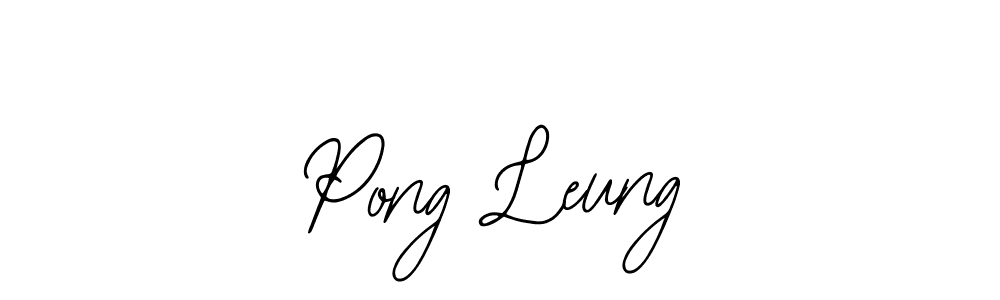 Design your own signature with our free online signature maker. With this signature software, you can create a handwritten (Bearetta-2O07w) signature for name Pong Leung. Pong Leung signature style 12 images and pictures png