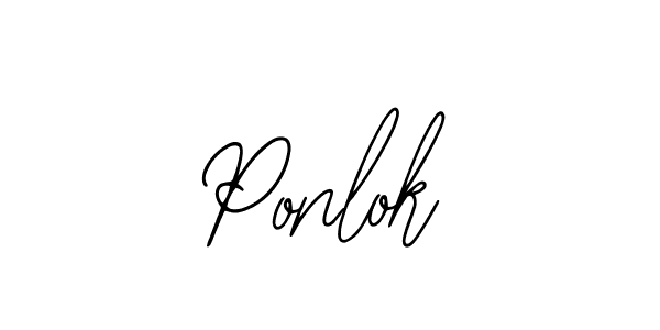 Make a beautiful signature design for name Ponlok. With this signature (Bearetta-2O07w) style, you can create a handwritten signature for free. Ponlok signature style 12 images and pictures png