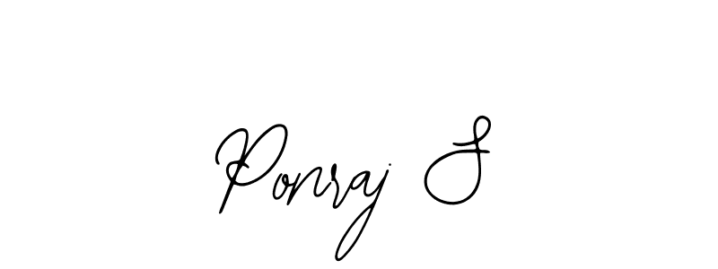 The best way (Bearetta-2O07w) to make a short signature is to pick only two or three words in your name. The name Ponraj S include a total of six letters. For converting this name. Ponraj S signature style 12 images and pictures png