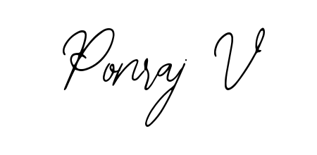 Make a short Ponraj V signature style. Manage your documents anywhere anytime using Bearetta-2O07w. Create and add eSignatures, submit forms, share and send files easily. Ponraj V signature style 12 images and pictures png