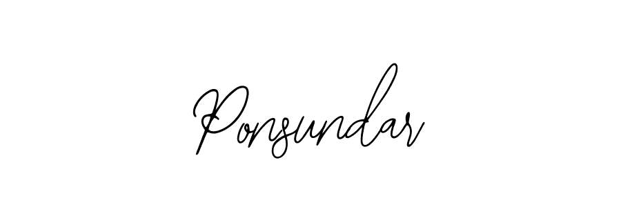 Also we have Ponsundar name is the best signature style. Create professional handwritten signature collection using Bearetta-2O07w autograph style. Ponsundar signature style 12 images and pictures png
