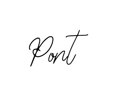 Design your own signature with our free online signature maker. With this signature software, you can create a handwritten (Bearetta-2O07w) signature for name Pont. Pont signature style 12 images and pictures png