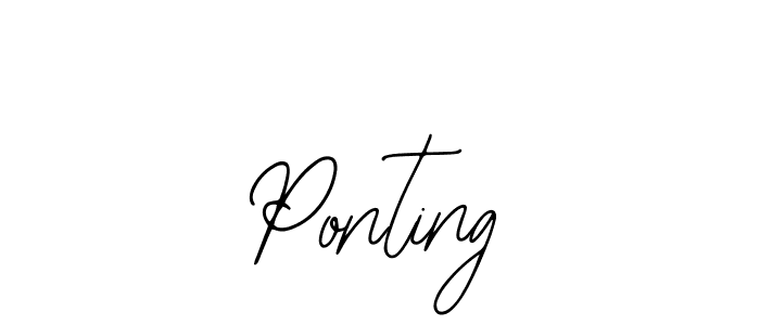 if you are searching for the best signature style for your name Ponting. so please give up your signature search. here we have designed multiple signature styles  using Bearetta-2O07w. Ponting signature style 12 images and pictures png