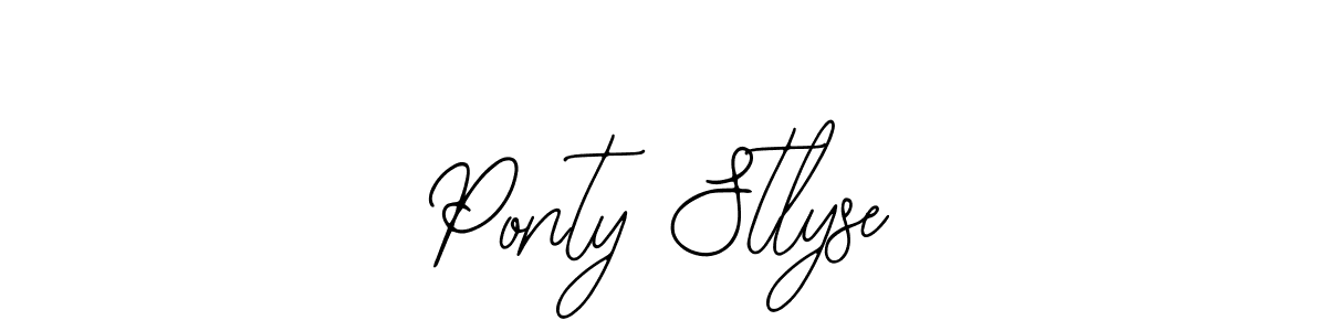Use a signature maker to create a handwritten signature online. With this signature software, you can design (Bearetta-2O07w) your own signature for name Ponty Stlyse. Ponty Stlyse signature style 12 images and pictures png