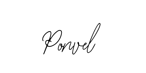 Use a signature maker to create a handwritten signature online. With this signature software, you can design (Bearetta-2O07w) your own signature for name Ponvel. Ponvel signature style 12 images and pictures png