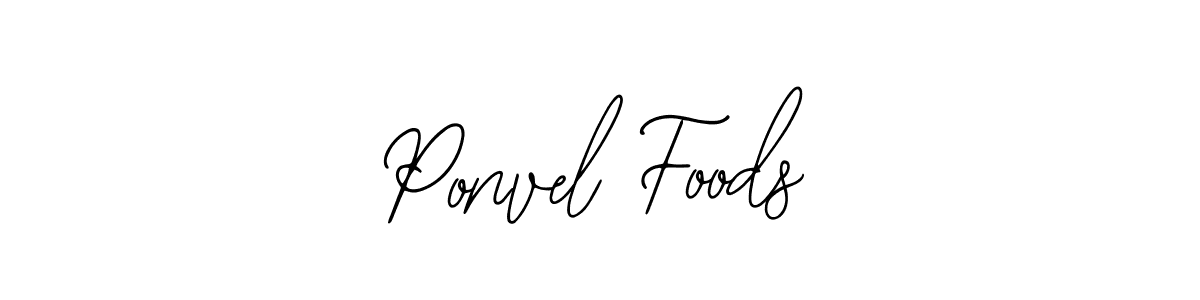 Make a beautiful signature design for name Ponvel Foods. Use this online signature maker to create a handwritten signature for free. Ponvel Foods signature style 12 images and pictures png