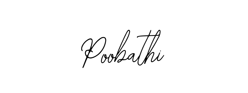 Use a signature maker to create a handwritten signature online. With this signature software, you can design (Bearetta-2O07w) your own signature for name Poobathi. Poobathi signature style 12 images and pictures png