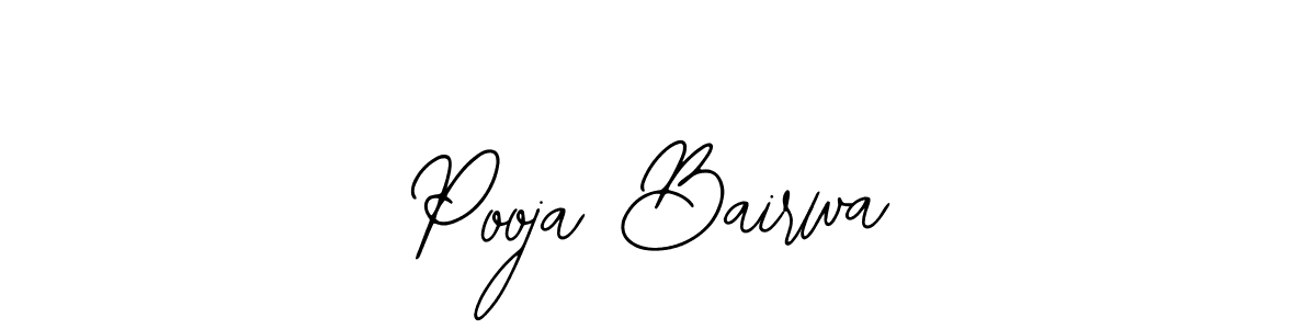 How to make Pooja Bairwa name signature. Use Bearetta-2O07w style for creating short signs online. This is the latest handwritten sign. Pooja Bairwa signature style 12 images and pictures png