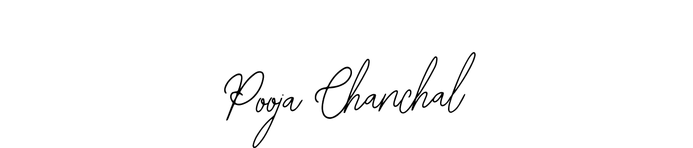 How to make Pooja Chanchal name signature. Use Bearetta-2O07w style for creating short signs online. This is the latest handwritten sign. Pooja Chanchal signature style 12 images and pictures png