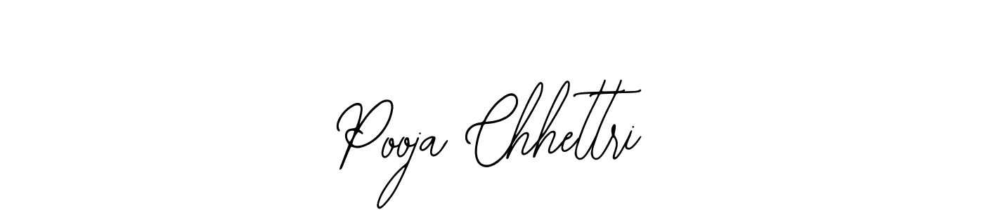 How to make Pooja Chhettri name signature. Use Bearetta-2O07w style for creating short signs online. This is the latest handwritten sign. Pooja Chhettri signature style 12 images and pictures png