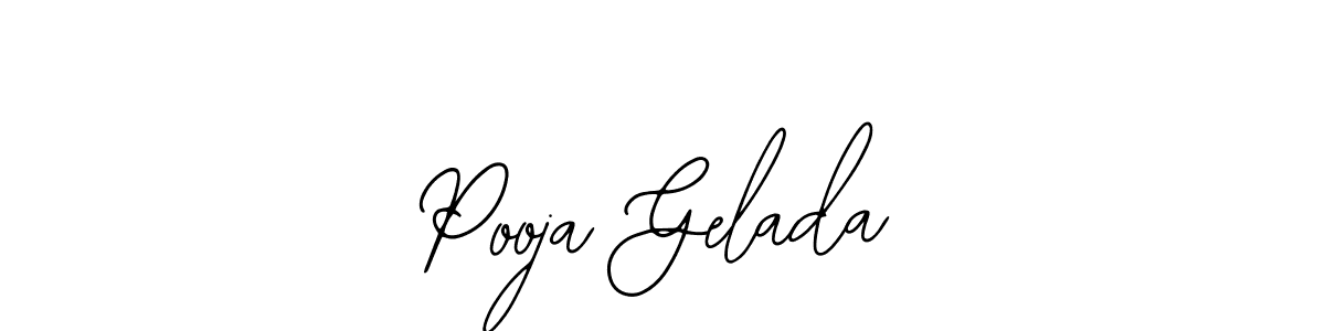 How to make Pooja Gelada name signature. Use Bearetta-2O07w style for creating short signs online. This is the latest handwritten sign. Pooja Gelada signature style 12 images and pictures png