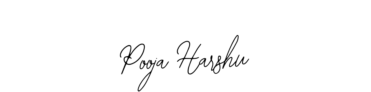 if you are searching for the best signature style for your name Pooja Harshu. so please give up your signature search. here we have designed multiple signature styles  using Bearetta-2O07w. Pooja Harshu signature style 12 images and pictures png