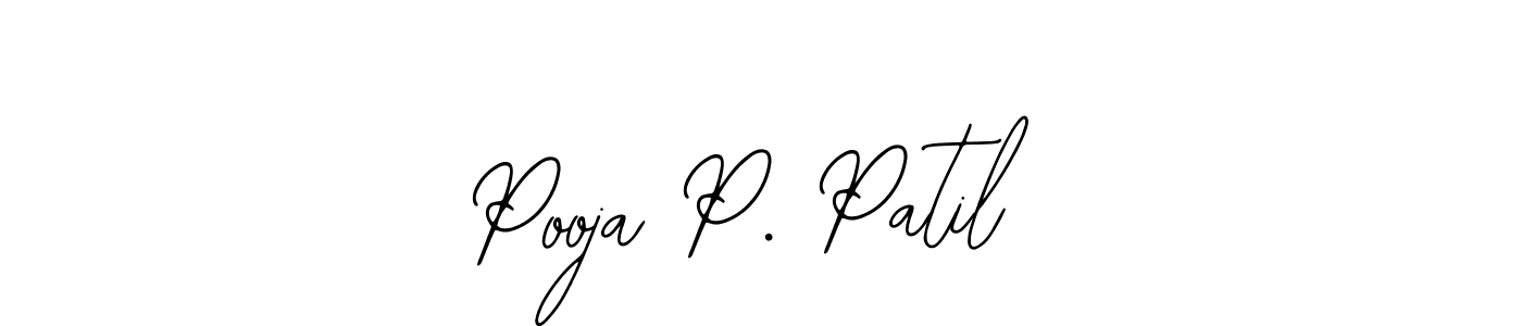 How to make Pooja P. Patil name signature. Use Bearetta-2O07w style for creating short signs online. This is the latest handwritten sign. Pooja P. Patil signature style 12 images and pictures png