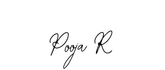 How to make Pooja R name signature. Use Bearetta-2O07w style for creating short signs online. This is the latest handwritten sign. Pooja R signature style 12 images and pictures png