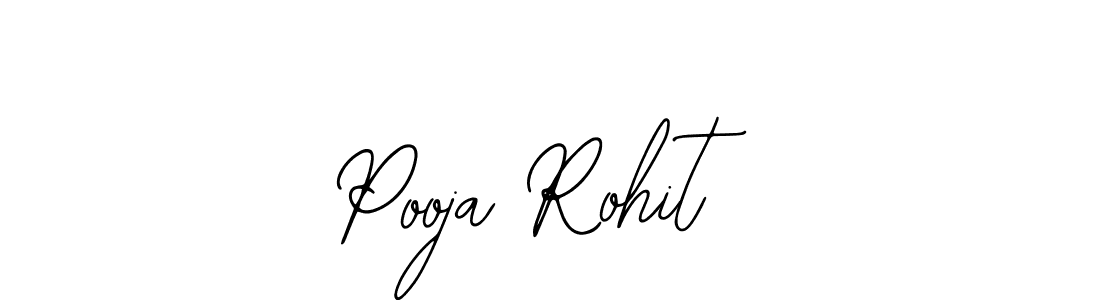 How to make Pooja Rohit name signature. Use Bearetta-2O07w style for creating short signs online. This is the latest handwritten sign. Pooja Rohit signature style 12 images and pictures png