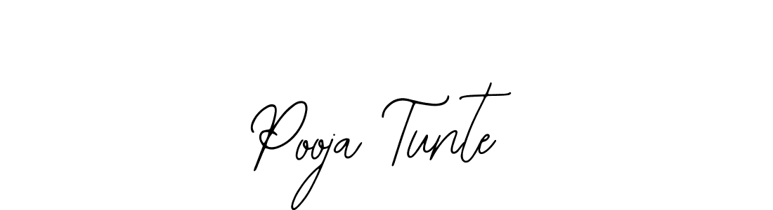 How to make Pooja Tunte name signature. Use Bearetta-2O07w style for creating short signs online. This is the latest handwritten sign. Pooja Tunte signature style 12 images and pictures png