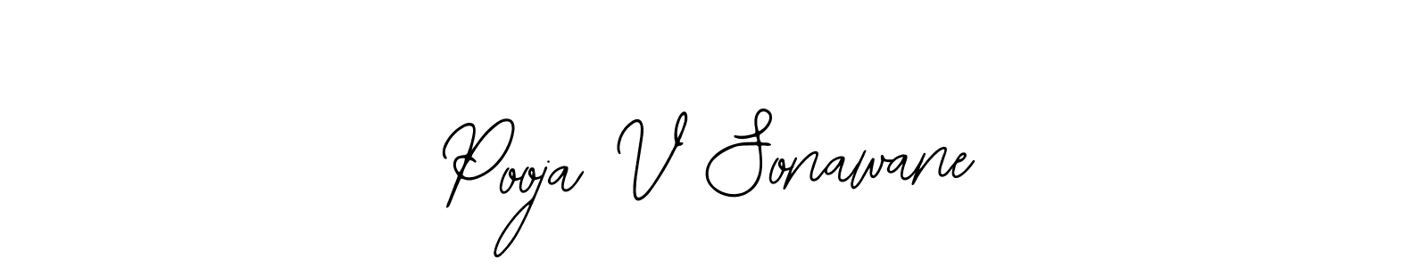 if you are searching for the best signature style for your name Pooja V Sonawane. so please give up your signature search. here we have designed multiple signature styles  using Bearetta-2O07w. Pooja V Sonawane signature style 12 images and pictures png