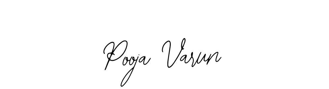 The best way (Bearetta-2O07w) to make a short signature is to pick only two or three words in your name. The name Pooja Varun include a total of six letters. For converting this name. Pooja Varun signature style 12 images and pictures png