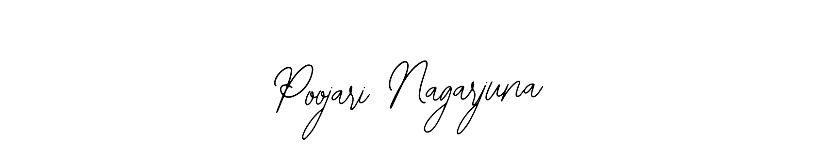 Use a signature maker to create a handwritten signature online. With this signature software, you can design (Bearetta-2O07w) your own signature for name Poojari Nagarjuna. Poojari Nagarjuna signature style 12 images and pictures png