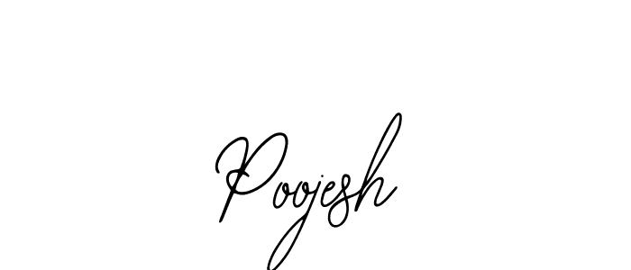 How to make Poojesh name signature. Use Bearetta-2O07w style for creating short signs online. This is the latest handwritten sign. Poojesh signature style 12 images and pictures png