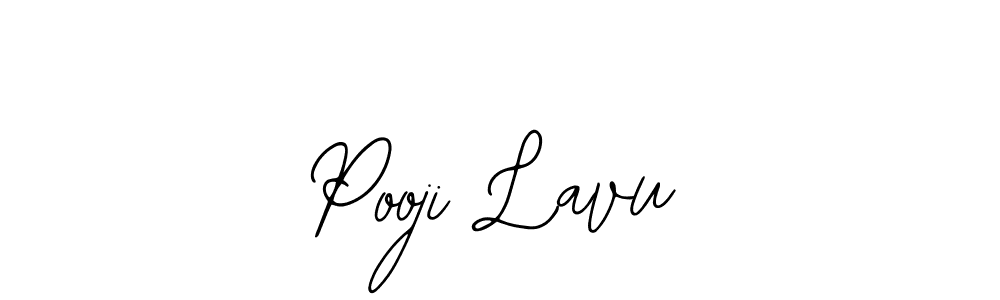 Bearetta-2O07w is a professional signature style that is perfect for those who want to add a touch of class to their signature. It is also a great choice for those who want to make their signature more unique. Get Pooji Lavu name to fancy signature for free. Pooji Lavu signature style 12 images and pictures png