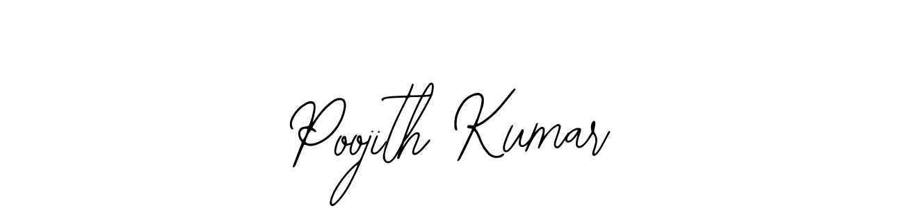 Also You can easily find your signature by using the search form. We will create Poojith Kumar name handwritten signature images for you free of cost using Bearetta-2O07w sign style. Poojith Kumar signature style 12 images and pictures png