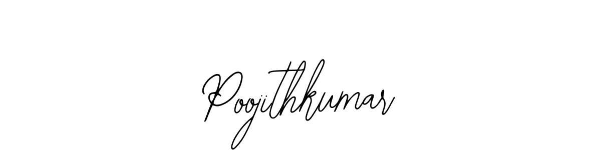 How to make Poojithkumar name signature. Use Bearetta-2O07w style for creating short signs online. This is the latest handwritten sign. Poojithkumar signature style 12 images and pictures png
