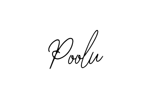 Design your own signature with our free online signature maker. With this signature software, you can create a handwritten (Bearetta-2O07w) signature for name Poolu. Poolu signature style 12 images and pictures png