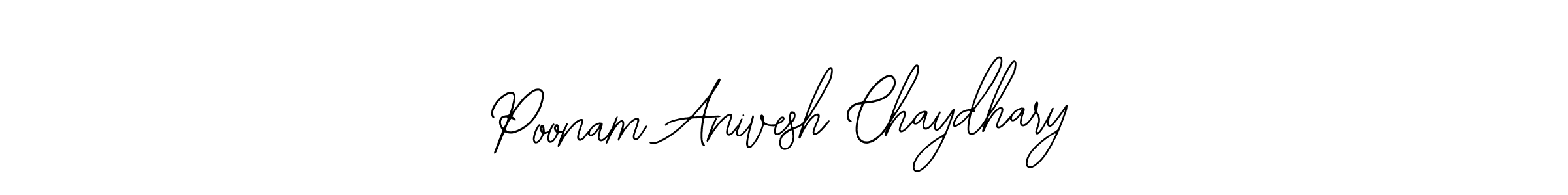 Make a beautiful signature design for name Poonam Anivesh Chaydhary. With this signature (Bearetta-2O07w) style, you can create a handwritten signature for free. Poonam Anivesh Chaydhary signature style 12 images and pictures png