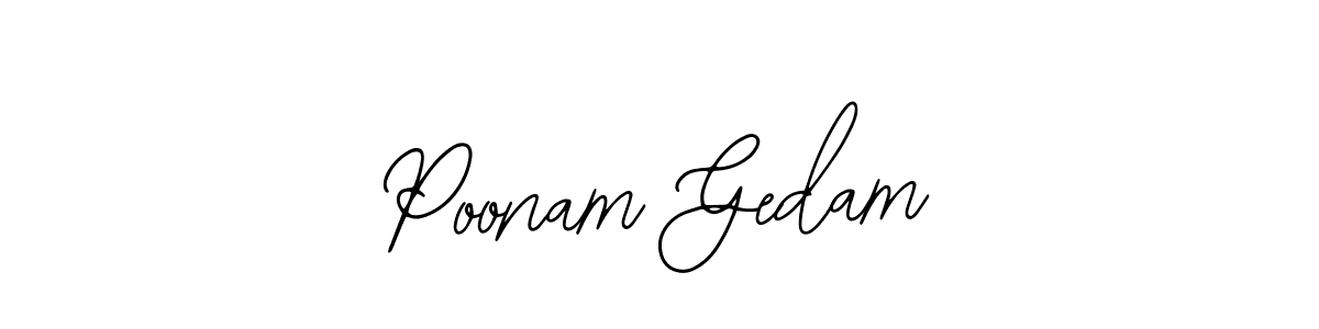 if you are searching for the best signature style for your name Poonam Gedam. so please give up your signature search. here we have designed multiple signature styles  using Bearetta-2O07w. Poonam Gedam signature style 12 images and pictures png