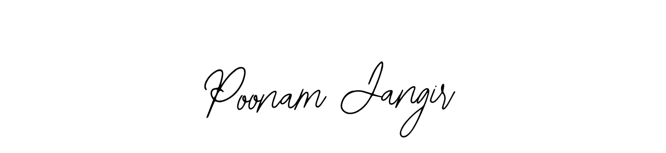 The best way (Bearetta-2O07w) to make a short signature is to pick only two or three words in your name. The name Poonam Jangir include a total of six letters. For converting this name. Poonam Jangir signature style 12 images and pictures png