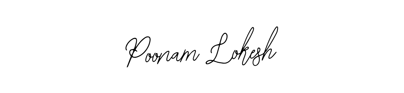 Poonam Lokesh stylish signature style. Best Handwritten Sign (Bearetta-2O07w) for my name. Handwritten Signature Collection Ideas for my name Poonam Lokesh. Poonam Lokesh signature style 12 images and pictures png