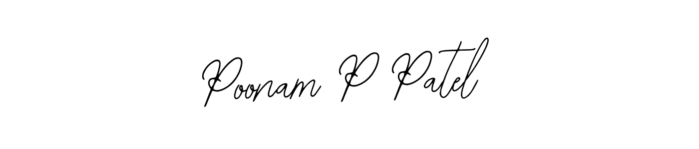 How to make Poonam P Patel signature? Bearetta-2O07w is a professional autograph style. Create handwritten signature for Poonam P Patel name. Poonam P Patel signature style 12 images and pictures png