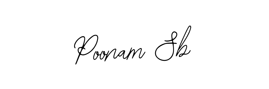 Use a signature maker to create a handwritten signature online. With this signature software, you can design (Bearetta-2O07w) your own signature for name Poonam Sb. Poonam Sb signature style 12 images and pictures png