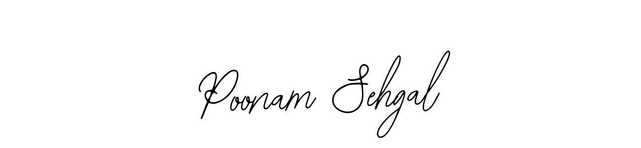 How to make Poonam Sehgal name signature. Use Bearetta-2O07w style for creating short signs online. This is the latest handwritten sign. Poonam Sehgal signature style 12 images and pictures png