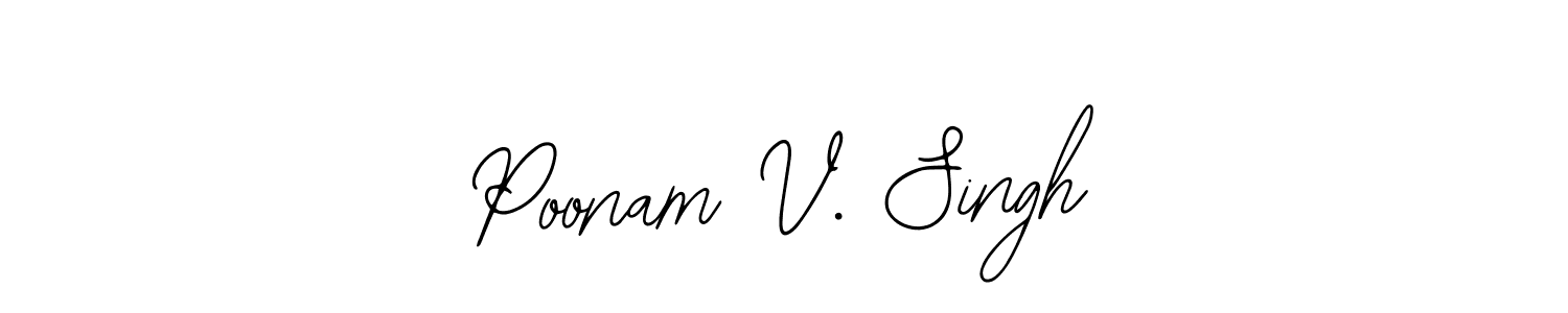 Make a beautiful signature design for name Poonam V. Singh. Use this online signature maker to create a handwritten signature for free. Poonam V. Singh signature style 12 images and pictures png