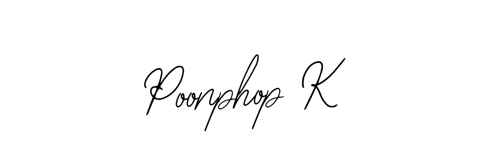 Poonphop K stylish signature style. Best Handwritten Sign (Bearetta-2O07w) for my name. Handwritten Signature Collection Ideas for my name Poonphop K. Poonphop K signature style 12 images and pictures png