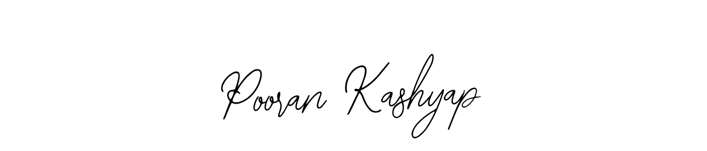 Use a signature maker to create a handwritten signature online. With this signature software, you can design (Bearetta-2O07w) your own signature for name Pooran Kashyap. Pooran Kashyap signature style 12 images and pictures png